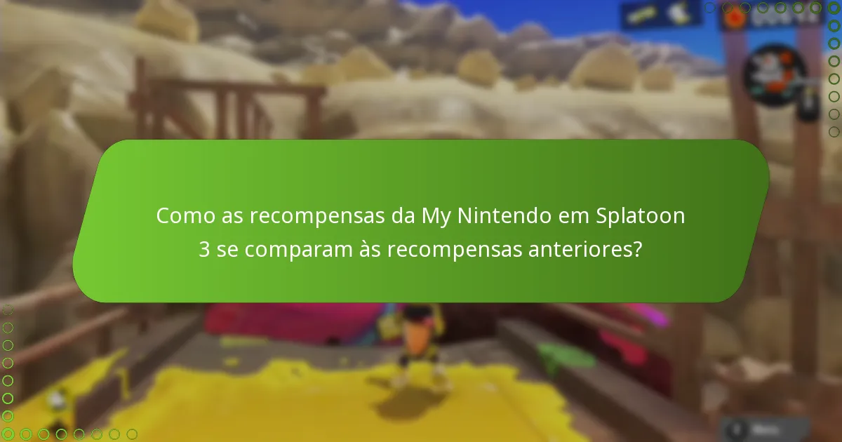 Como posso reivindicar recompensas da My Nintendo em Splatoon 3?