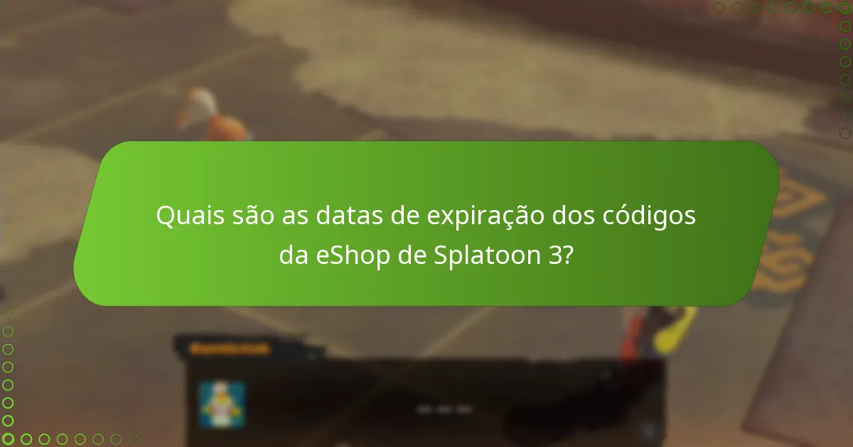 Onde você pode comprar códigos da eShop de Splatoon 3?
