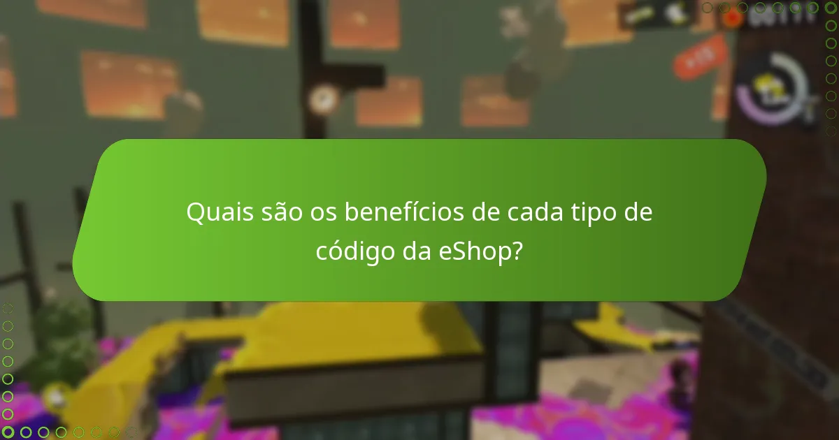 Como os códigos da eShop de Splatoon 3 se comparam em diferentes cenários?