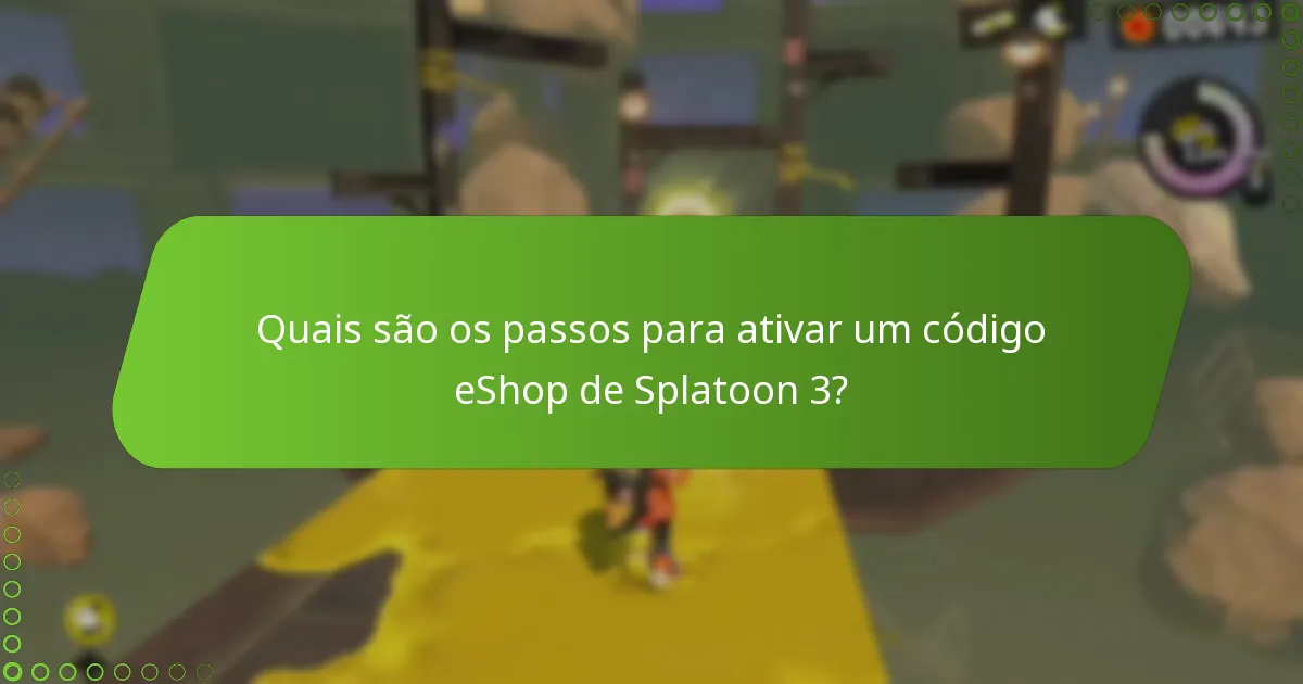 Onde posso comprar códigos eShop de Splatoon 3?
